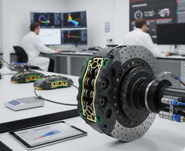 Honeycomb Core Composite Caliper: Lightweight Innovation in F1 Braking
